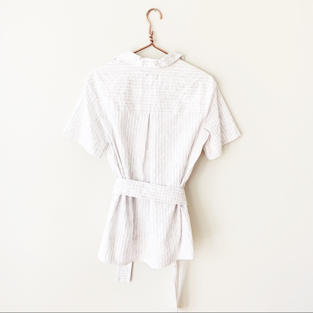 MM Lafleur | Wilma Tie Front Poplin Blouse New - Picture 4 of 4